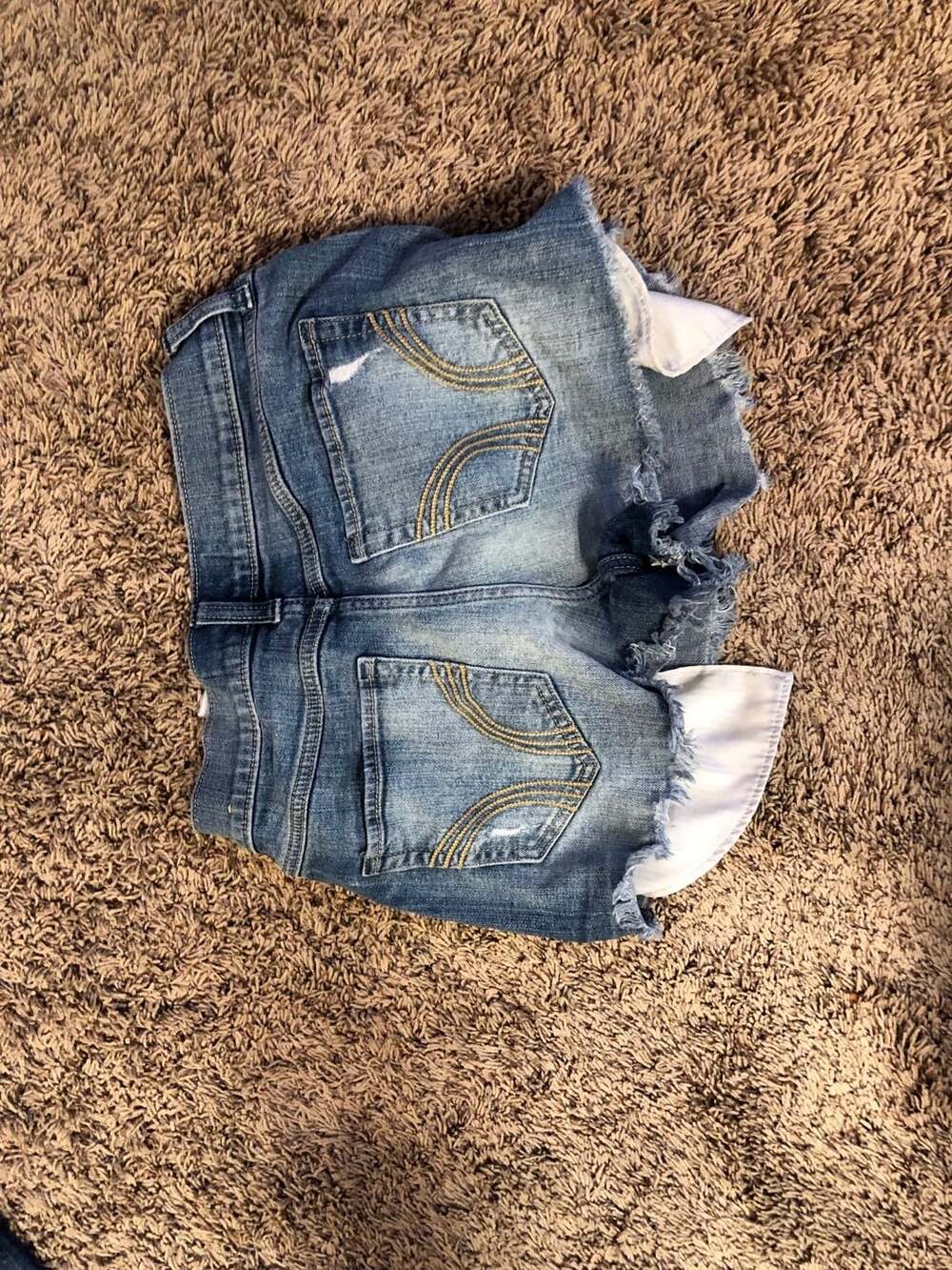 Hollister High-Rise Short-Short Destroyed Denim Jean Shorts Size 5 (W27)